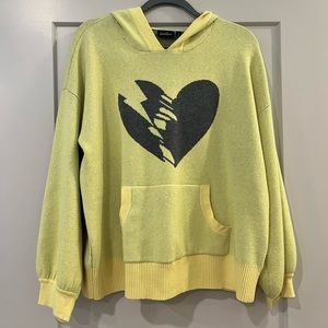 Torrid Lovesick Heart with Lightning Bolt Yellow Hoodie